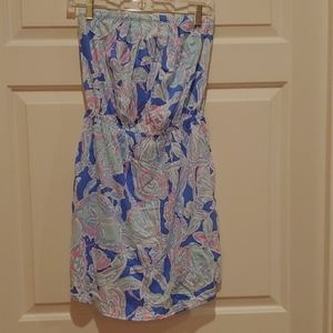 Lilly Pulitzer cotton strapless dress